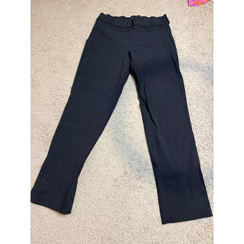 Katies Womens Black Pull On Trousers Straight Leg Stretch Work Pants Size 12